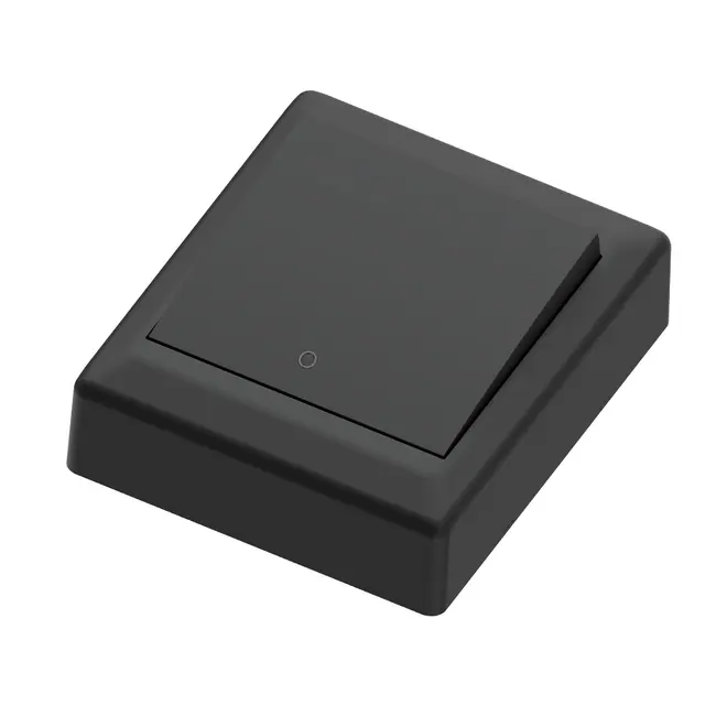 Bryter påvegg 16A/2 sort IP20 2 pol 