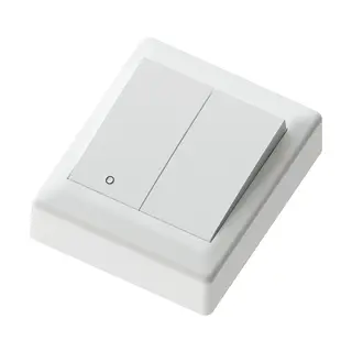 Bryter påvegg 10A/2+1  polarhvit IP20 2+1 pol