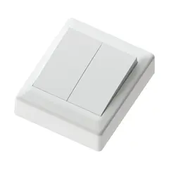 Bryter påvegg 16A/1+1 polarhvit IP20 1+1 pol