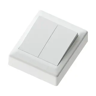 Bryter påvegg 16A/1+1 polarhvit IP20 1+1 pol