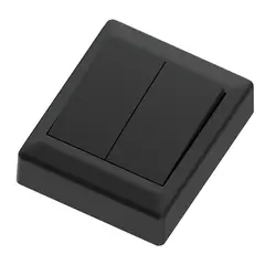 Bryter påvegg 16A/1+1 sort IP20 1+1 pol