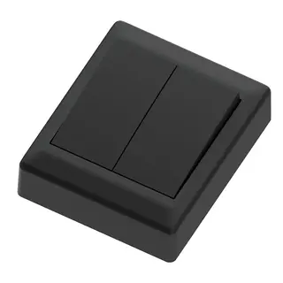 Bryter påvegg 16A/1+1 sort IP20 1+1 pol