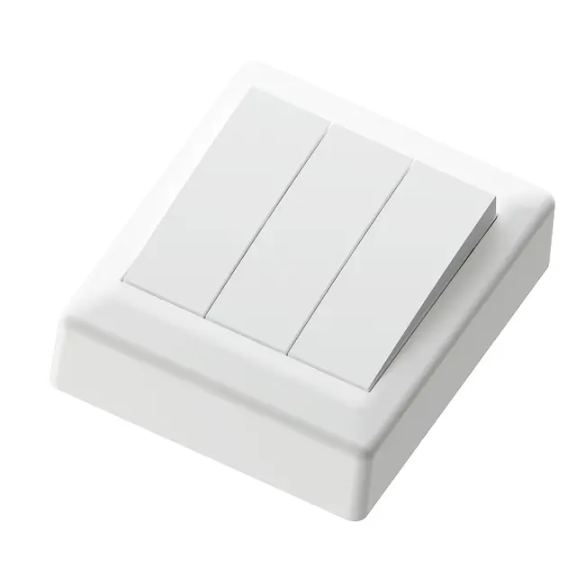 Bryter påvegg 16A/1+1+1 polarhvit IP20 1+1+1 pol 