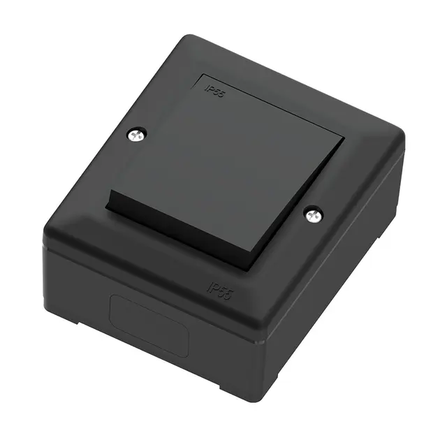 Bryter IP55 16A/6 sort Vekselvender 