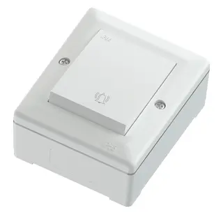 Bryter ringeklokke IP55 16A/1 polarhvit Ringeklokke