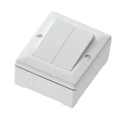 Bryter IP55 16A/1+1 polarhvit 1+1 pol