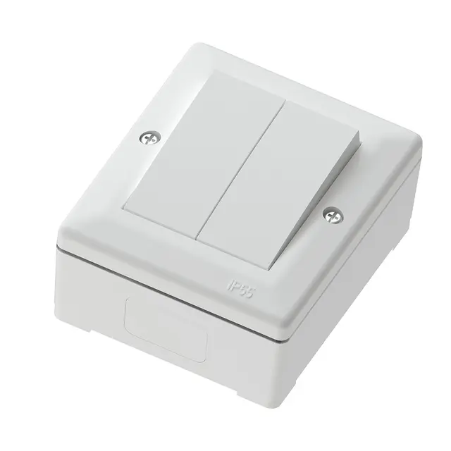 Bryter IP55 16A/1+1 polarhvit 1+1 pol 