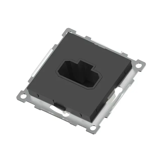 DCL kontakt 6A innfelt u/ramme sort 