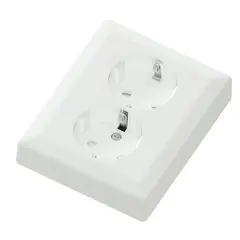 Dobbel stikk innfelt polarhvit 16/j