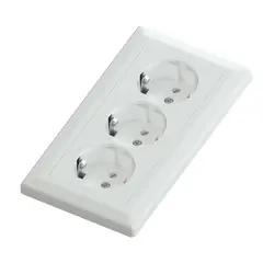 Trippel stikk innfelt m/ramme hvit 16/j