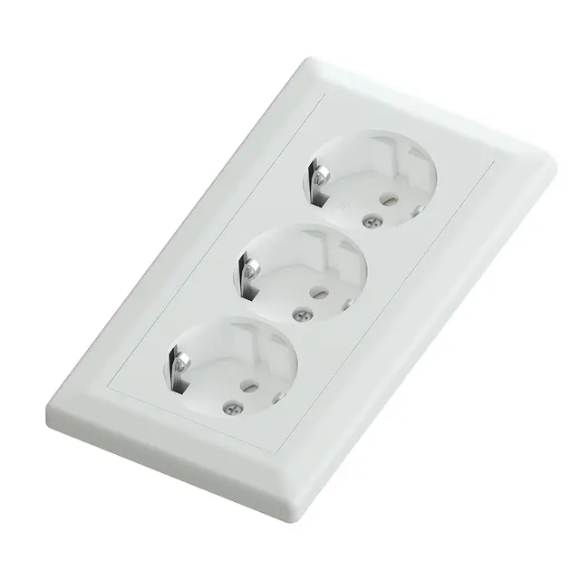 Trippel stikk innfelt m/ramme hvit 16/j 