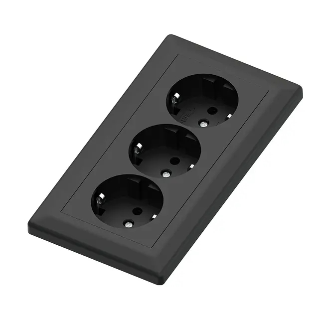 Trippel stikk innfelt m/ramme sort 16/j 