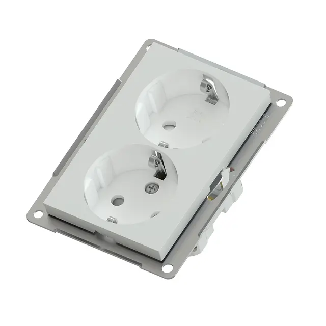 Dobbel stikk 1,5 innfelt polarhvit 16/j u/ramme 