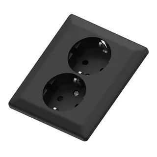 Dobbel stikk 1,5 innfelt lav sort 16/j