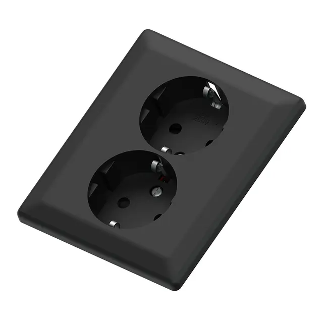 Dobbel stikk 1,5 innfelt lav sort 16/j 