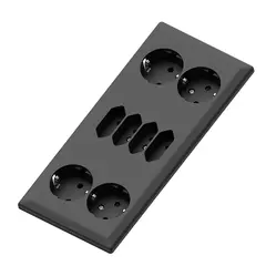 8-vei stikk 4+4 1,5 innfelt sort 16/j