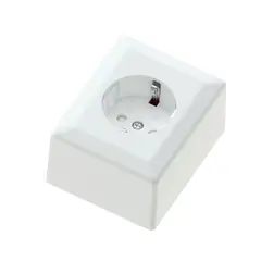 Enkel stikk. påvegg 16A+/j polarhvit