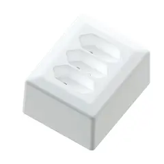 3-vei Euro stikk. påvegg 6A+/j polarhvit