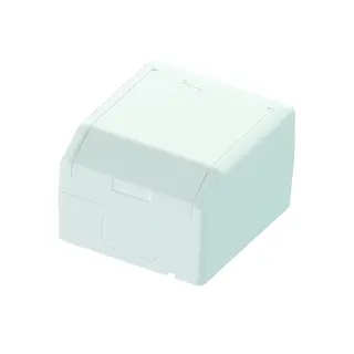 Enkel stikk. påvegg IP44 16A/j polarhvit