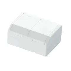 Dobbel stikk påvegg IP44 16A/j polarhvit