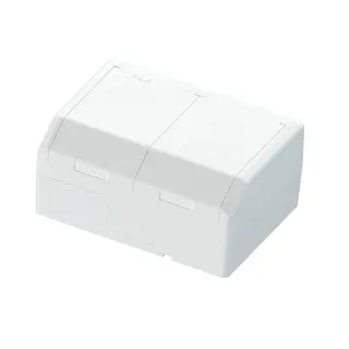 Dobbel stikk påvegg IP44 16A/j polarhvit