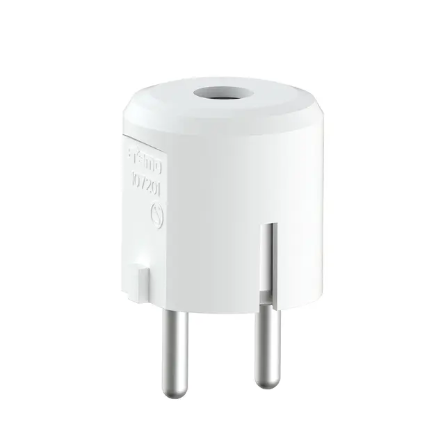 Støpsel 16A m/ topp hvit IP20 