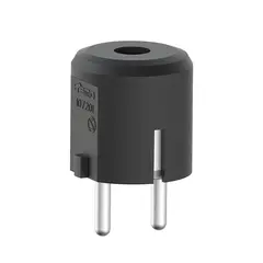 Støpsel 16A m/ topp sort IP20