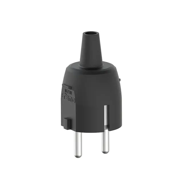 Støpsel PVC 16A m/ topp sort IP20 