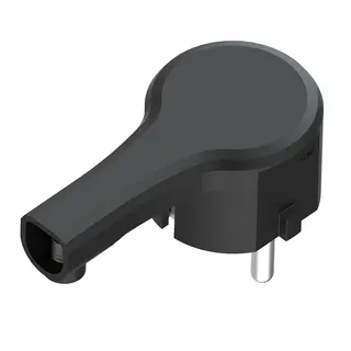 Støpsel lavtbyggende 16A side sort IP20