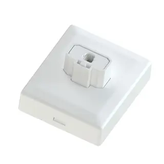 DCL m/støpsel. Påvegg. hvit 6A