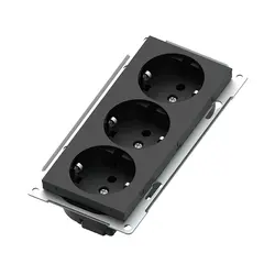 Trippel stikk innfelt u/ramme sort 16/j