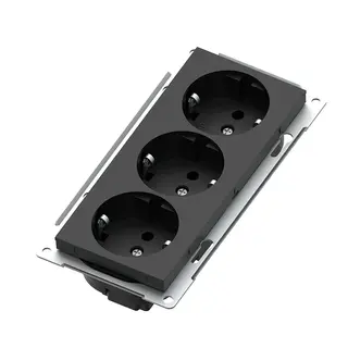 Trippel stikk innfelt u/ramme sort 16/j