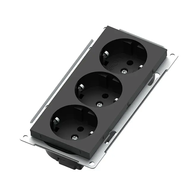 Trippel stikk innfelt u/ramme sort 16/j 