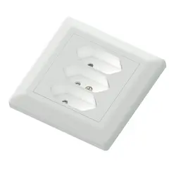 3-veis Euro stikk 2,5A innfelt hvit