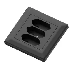 3-veis Euro stikk 2,5A innfelt sort