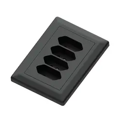 4-veis Euro stikk innfelt sort 6A