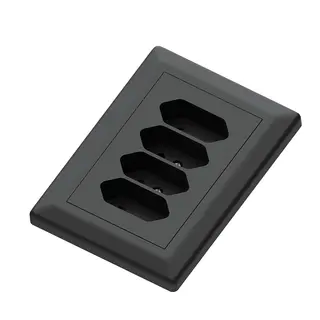 4-veis Euro stikk innfelt sort 6A