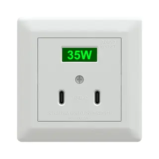 USB-C 35W. 2xUSB-C hvit Innf.
