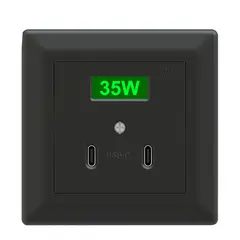 USB-C 35W. 2xUSB-C sort Innf.