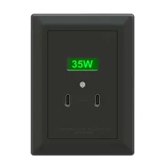 USB-C 35W. 2xUSB-C sort Innf.1,5