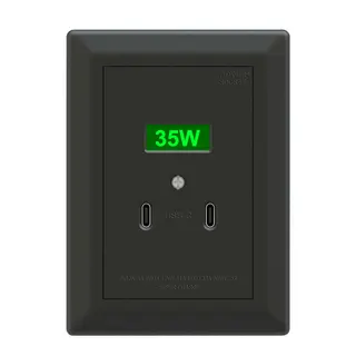USB-C 35W. 2xUSB-C sort Innf.1,5